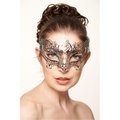 Kayso Silver with Clear Rhinestones Classic Royal Masquerade Mask One Size BD006SL